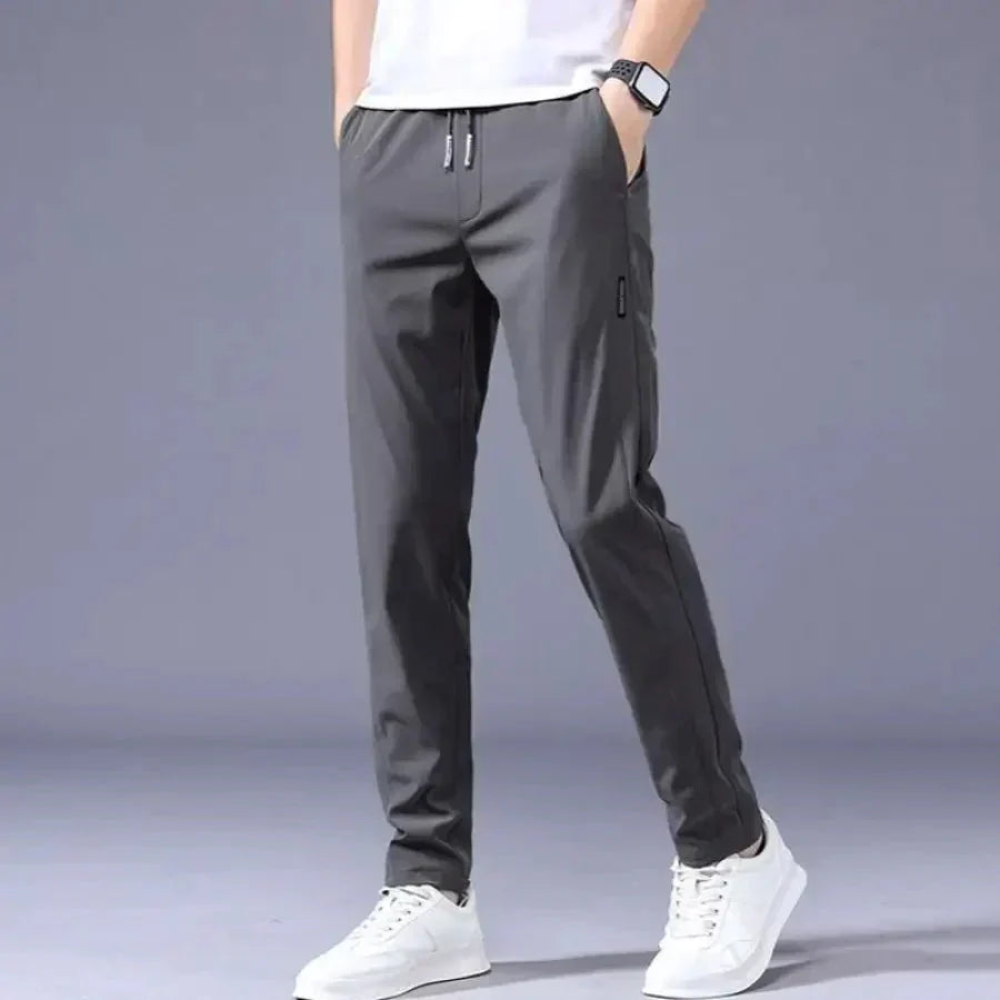 Calça Masculina Comfort Flex Slim 1004 Direct Ofertas Cinza Escuro 38