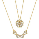 Colar da Sorte - Trevo e 4 Corações